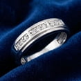thumbnail image 3 of Pompeii 1/4Ct Mens Round Diamond Polished Wedding Ring 10k White Gold (I/J,I1-I2), 3 of 4