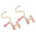 thumbnail image 1 of Accesorios de encanto de letras de 2 piezas para taza de tumbler, identificación de nombre ID, multicolor (Letra H), 1 of 6