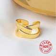 thumbnail image 1 of YAyu-Anillos ajustables geométricos entrelazados de Color dorado para mujer, joyería al por mayor, alta calidad, moda, 1 of 2