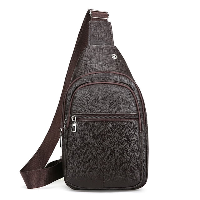 Tauxra Crossbody Chest Bag Multi Pocket Adjustable Strap Lightweight Travel Daily Use