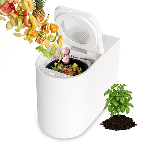 Blusmart 6L Electric Composter for Kitchen, Low Noise, Auto-Clean, Carbon Filter Odor Control, Smart Countertop Food Waste Recycler