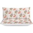 thumbnail image 3 of HAHDAXIA Floral Pattern Bedding Solid Comforter Set for All Seasons,3 Pieces(1 Comforter+2 Pillowcases),Soft Microfiber Bedding Set King(90"x90"), 3 of 7