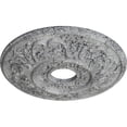 thumbnail image 3 of Ekena Millwork 18"OD x 3 1/2"ID x 1"P Valletta Ceiling Medallion (Fits Canopies up to 3 1/2"), Hand-Painted Ultra Pure White Crackle, 3 of 6