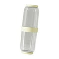 thumbnail image 4 of Portacepillos de dientes, Estuche de viaje para cepillos de dientes con tapa, Contenedor para cepillos de dientes, 2 piezas amarillas, 4 of 9