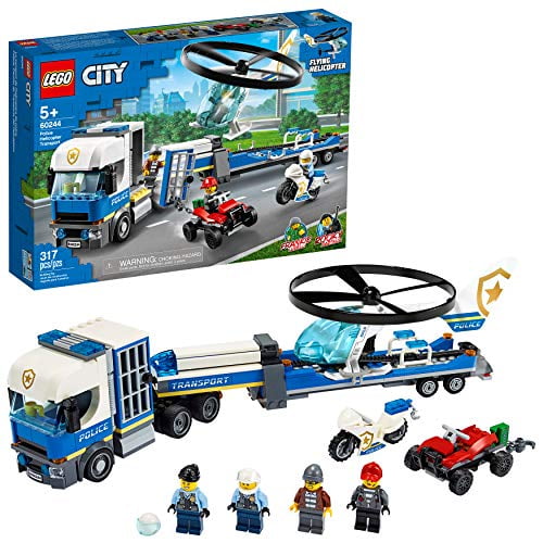 LEGO City Police Helicopter Transport 60244 Police Toy, Cool