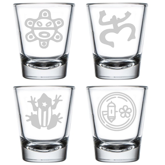 Set of 4 Shot Glasses 1.75oz Shot Glass Gift Puerto Rico Collection