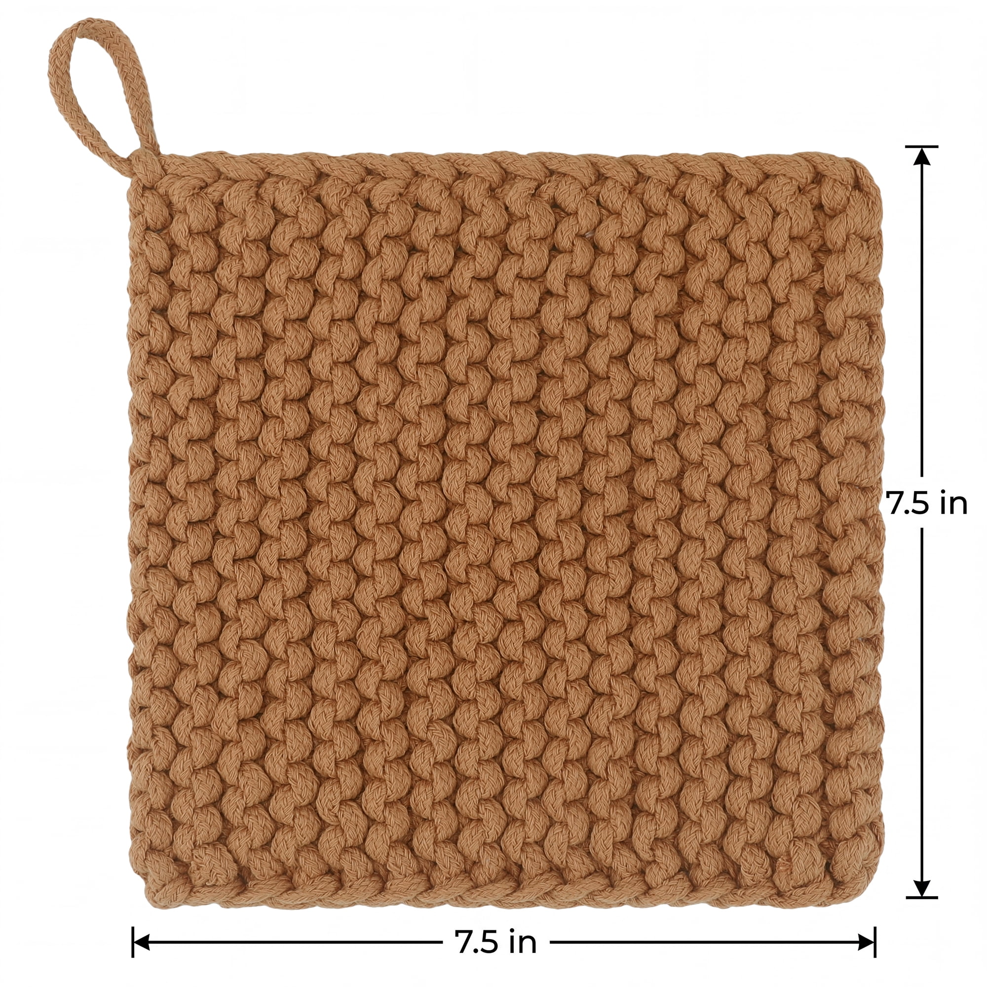 Unique Bargains Pot Holders Heat Resistant Non Slip Hot Pads Caramel Orange 7.5*7.5in
