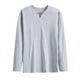 thumbnail image 1 of pstuiky camisas de manga larga para hombre, Blusas de cuello en V de manga larga holgadas, informales, cómodas y lisas para hombre camisetas de hombre m, 1 of 2