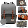thumbnail image 4 of KOMI Slim Vintage Laptop Backpack For women,Men For Travel, College, Dayparks, Fits up to 15.6Inch Notebook, 4 of 7