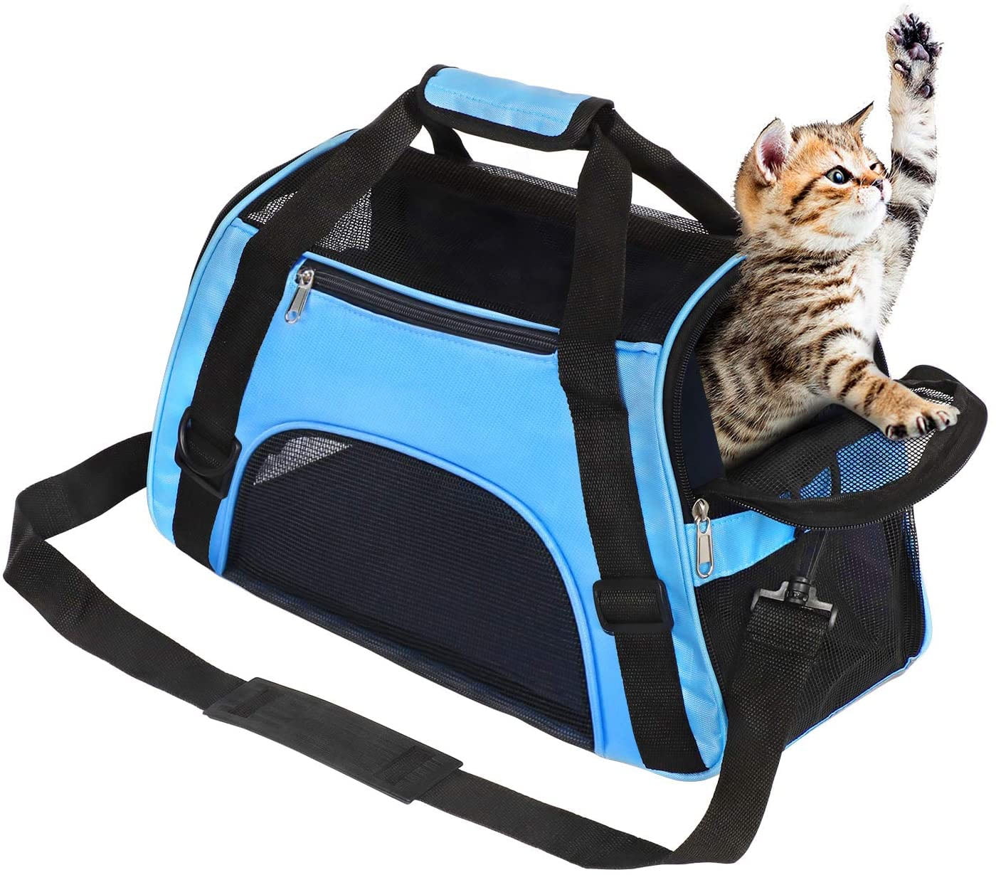 Pet Carrier Tote Dog Cat Puppy Bag Backpack Nylon Mesh Net Comfort Travel Green 