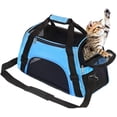 thumbnail image 1 of Transportín para gatos Bolsa transportadora para mascotas aprobada por aerolíneas de lados suaves,Transporte de viaje para mascotas para gatos,Perros Cachorros Comfort Bolsa plegable portátil para, 1 of 7