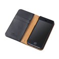 thumbnail image 2 of ELECOM iPhone SE/5S leather cover notebook type horizontal flap braided PM-A16SPLFMBK PM-A16SPLFMBK, 2 of 5