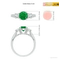 thumbnail image 4 of Angara Natural 0.75 Ct. Emerald with Diamond Classic Ring in 14K White Gold for Women (Ring Size: 3), 4 of 9