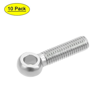 

Uxcell M10x40mm 304 Stainless Steel Machine Shoulder Lift Eye Bolt Rigging 10pcs
