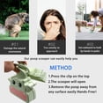 thumbnail image 2 of Dog Pooper Scooper, Portable Poop Scoop Handheld Size for Walking Large and Small Dogs Waste Cleaner with Bag Dispenser, No Touch Dog Poop Trash Can for Outdoors with s 8 Rolls, 2 of 6