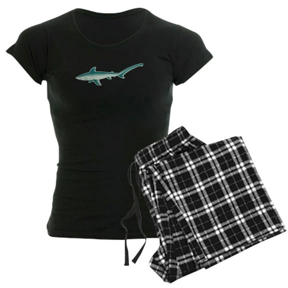 CafePress - Thresher Shark - Women's Short Sleeve Print T-Shirt and Pants Dark Cotton Pajama Set