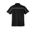thumbnail image 6 of Port Authority Silk Touch Performance Colorblock Stripe Polo-2XL (Black/ Steel Grey), 6 of 6