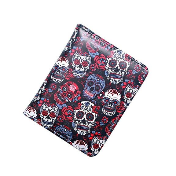 TAZAG Retro skull print men's and women's wallets