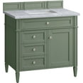 thumbnail image 2 of James Martin Vanities 36" Single Vanity, Smokey Celadon w/ 3 CM Carrara Marble Top, 2 of 7