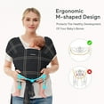 thumbnail image 4 of Momcozy Baby Wrap, Baby Carrier, Easy to Wear, Hands-Free, Adjustable for Newborn to Toddler, 8-35 lbs, 4 of 8