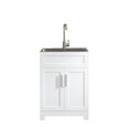 thumbnail image 6 of 24" White Laundry Utility Cabinet w/ Stainless Steel Sink and Faucet Combo, 6 of 6
