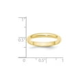 thumbnail image 2 of Bague en Or Jaune 10k Solide Poli Gravable 3mm Demi-Rond Taille 10.5 Bijoux Cadeaux pour Femmes, 2 of 3