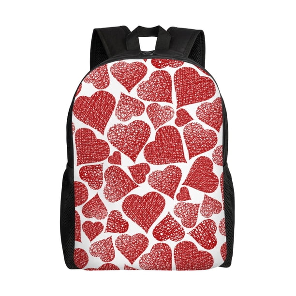 Fotbe Hearts Mochila de Viaje para Laptop, Mochila Ejecutiva Delgada y Resistente 15.6"