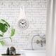 thumbnail image 4 of Reloj colgante impermeable de moda para baño, cocina, decoración del hogar (blanco), 4 of 5