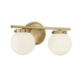 thumbnail image 4 of Trade Winds Lighting 2-Light Bathroom Vanity Light In Natural Brass, 4 of 6