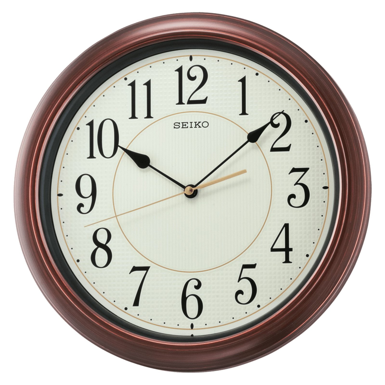 Foxtop Silent Non-Ticking Round Quartz Decorative Battery Operated Retro Wall Clock with Contour Design for Living Room Kitchen Home Office School Classroom 12 inch Antique Cream
