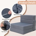 thumbnail image 3 of VIXLON 4 Piece Floor Sofa Bed Couch Memory Foam Folding Mattress Convertible Flip Sofa Bed Chair Modern Fold Down Sleeper Sofa, 3 of 5