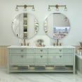thumbnail image 3 of GODCHAR Round Aluminum Alloy Framed French Cleat Mounted Wall Decor Bathroom Vanity Mirror in Matte silvery 30 inch, 3 of 9