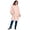 Powder Blush, variant on Women's Plus Size Detachable Fringe Scarf Coat