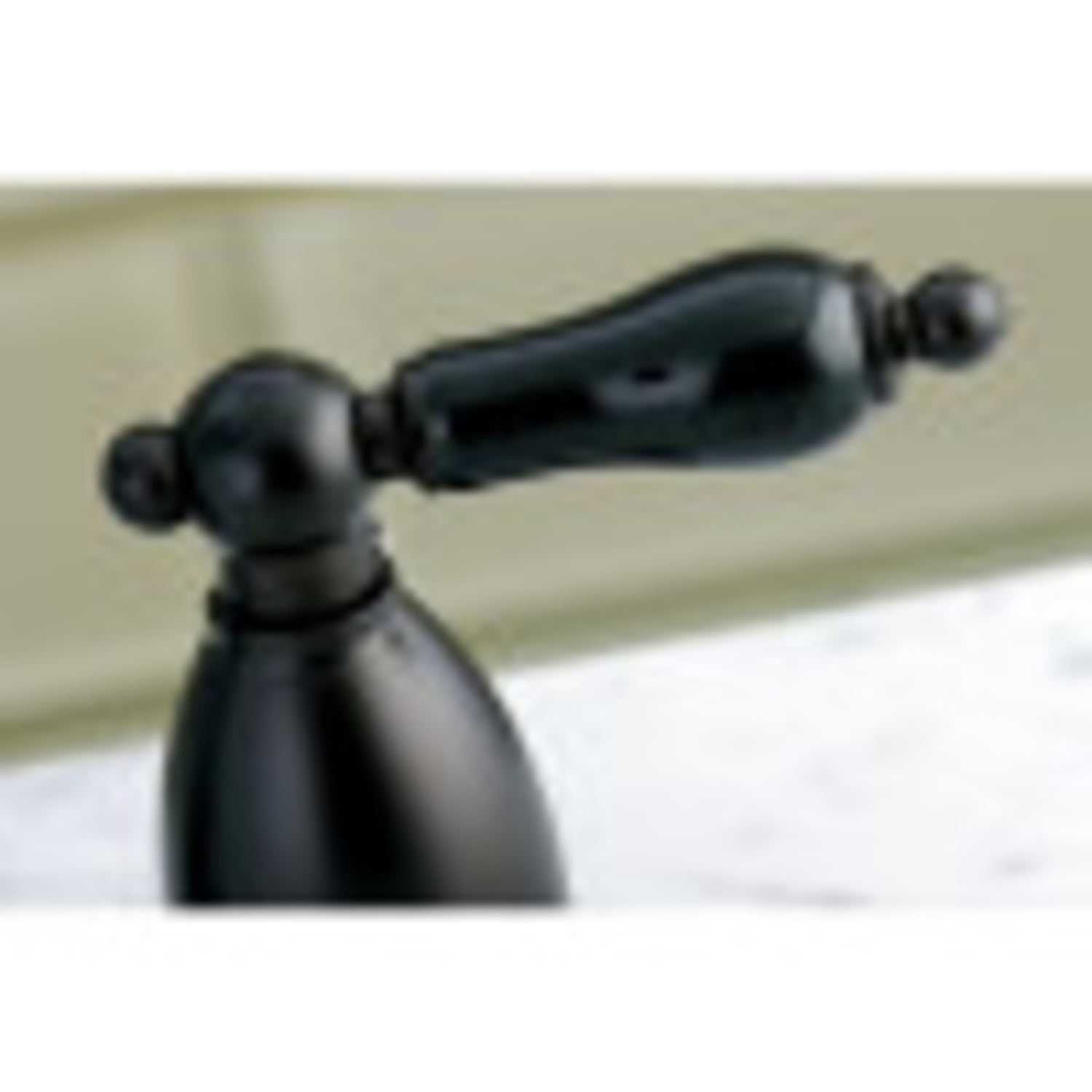 Kingston Brass KB1975PKL Duchess Widespread Bathroom Faucet with Plastic Pop-Up, Oil Rubbed Bronze
