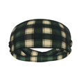 thumbnail image 2 of Motion Adornment Sweatband 15 In Both Men And Women Can Stretch Breathable Soft Perspiration For Hiking Walking Running Exercise Springgreen Buffalo Plaid Check Tartan Scotland_99154_2, 2 of 8