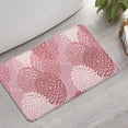 thumbnail image 2 of Pink Floral Pattern Bathroom Rugs Mat,Non Slip Microfiber Bathroom Rug,Rubber Backing,Soft Bathroom Mats for Bathroom Floor,Tub and Shower,17x27in(43x68cm), 2 of 5