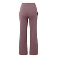 thumbnail image 5 of HXWCHs Women's Cotton Linen Yoga Pants Drawstring Elastic Waist Lounge Pants Light Purple L, 5 of 7
