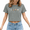 1-Grey, variant on Women's Funny Duck Print Crop Top Tees Trendy Aesthetic Streetwear Short Sleeve Round Neck Shirts Going Out Cozy Summer Tops