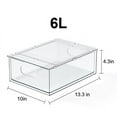 thumbnail image 5 of GOVVEP 1 Pack 6 Litre Stackable Refrigerator Organizer Bins Pull-Out Drawers for Fruit and Veggies, 5 of 8