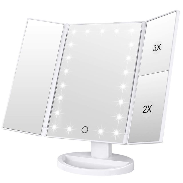 Lighted Vanity Mirror Lights, Touch Screen and Magnification,Two Power Supply Modes Make Up Mirror, Travel Mirror