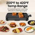 thumbnail image 3 of Chefman All-Purpose 10" x 20" Nonstick Extra-Large Griddle, Black, 3 of 6