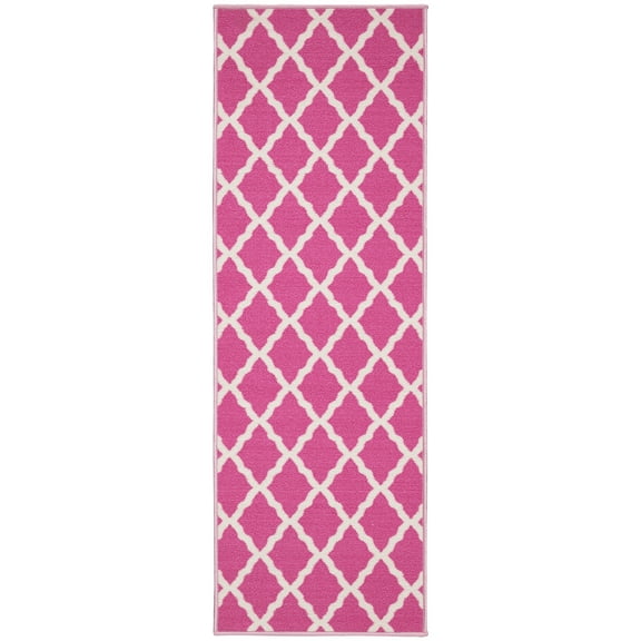 Ottomanson Charm Moroccan Trellis Design Rubberback Stair Treads , 13 Pack, 26" x 8.5", Gray