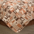 thumbnail image 2 of C&F Home Rustic Buck Ridge Trail Cabin Lodge Deer Stag Pinecone Orange Brown Tan King 3 Piece Reversible Quilt Coverlet Set King 3 Piece Set Brown, 2 of 6