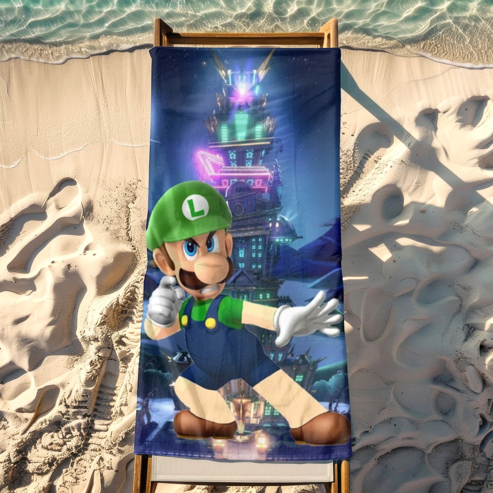 luigis mansion Gifts Beach Towel for Women Girl Birthday Inspired Fan Bath Outdoor Music Lover