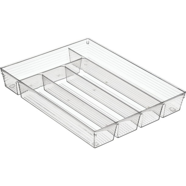 InterDesign 5-Compartment Cutlery Tray, Clear - Walmart.com - Walmart.com