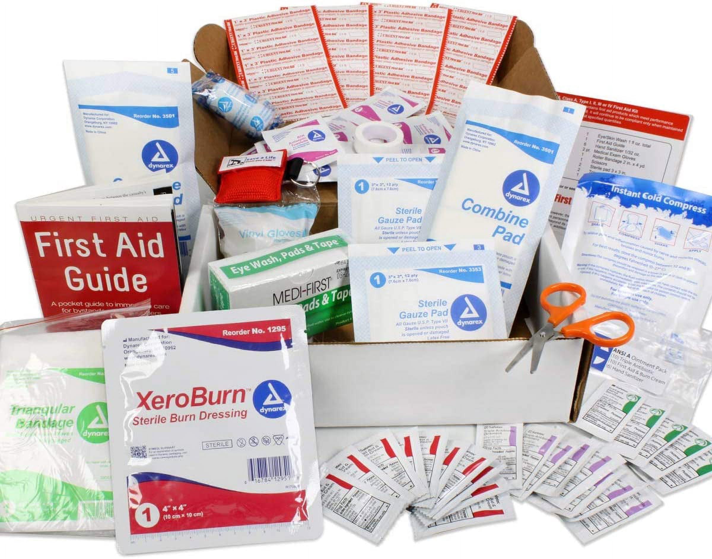 Urgent First Aid ANSI Compliance Disposable First Aid Kit, 73 Piece