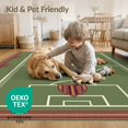 thumbnail image 4 of ODIKA 2'x3' Washable Doormat Football Car Faded Gridiron Seasonal Motif Burgundy Field Rugby for Entryway, Kitchen, Laundry Room, Non-Slip, Low Pile, 4 of 7