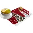 thumbnail image 2 of JOOCAR Christmas Placemats, Red Christmas Snowman Christmas Tree Under Snow Snowflakes Christmas Placemats for Home Dining Table Festive Decoration Rectangular Placemats Set of 6, 2 of 5