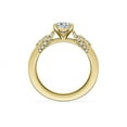 thumbnail image 2 of 0.70 T.C.W Oval Shape Natural Diamond Latest Design Solitaire with Accents Wedding Ring for Ladies Solid 14K Yellow Gold Size 8, 2 of 8