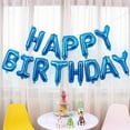 thumbnail image 2 of Foil Birthday Banner Bunting Balloon Set Happy Inflating Self Letters Wall Sticker Party Decorations for Celebration, 2 of 5